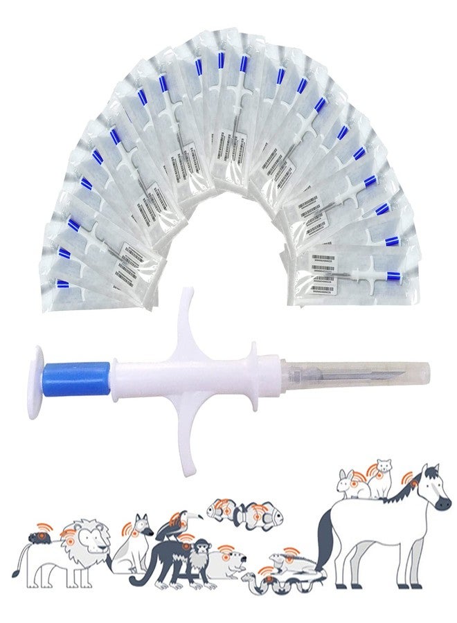 WEEGEEKS Universal Pet Microchip, 134.2kHz ISO11784/5 FDX-B Pet ID Tags, 15 Bit RFID Microchip Implant Kit for The Management and Tracking of Animals (20PCS 1.4 * 8MM) - Image 1